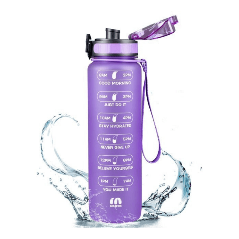 32oz Motivational Water Bottle with Time Marker - Medibolic