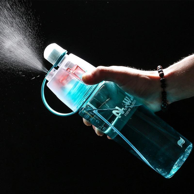 Solid Plastic Spray Cool Summer Sport Water Bottle - Medibolic