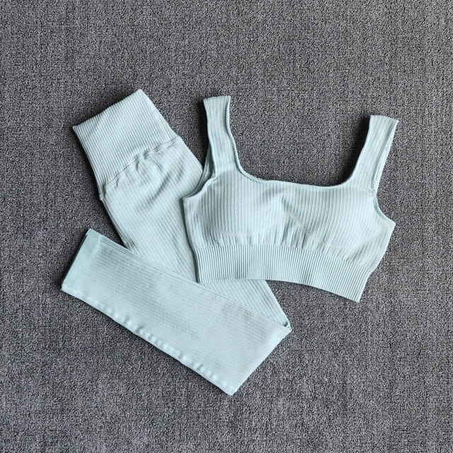 Women  Seamless Workout Yoga Suit