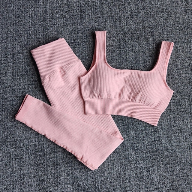 Women  Seamless Workout Yoga Suit