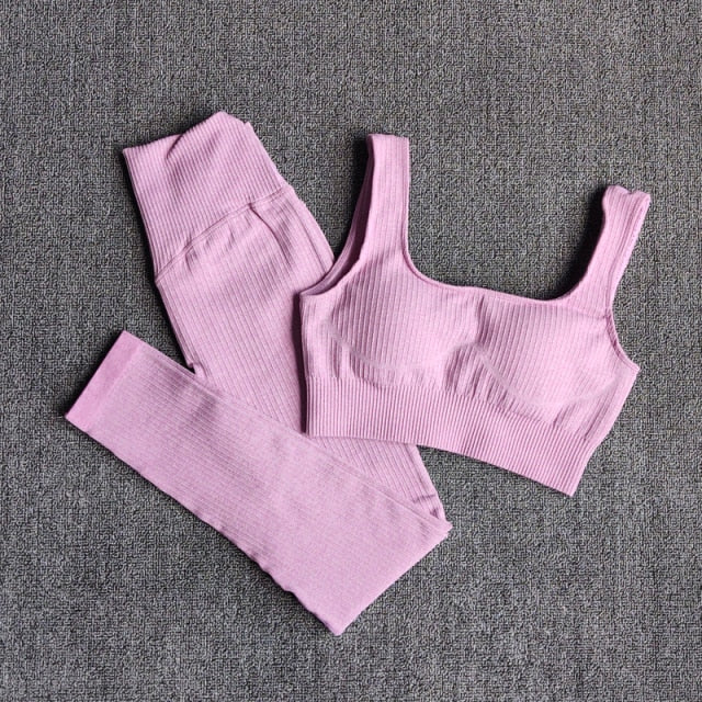 Women  Seamless Workout Yoga Suit