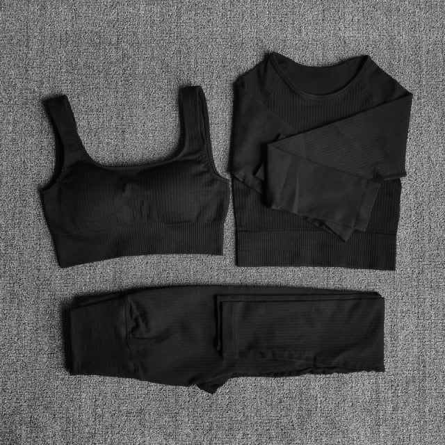 Women  Seamless Workout Yoga Suit