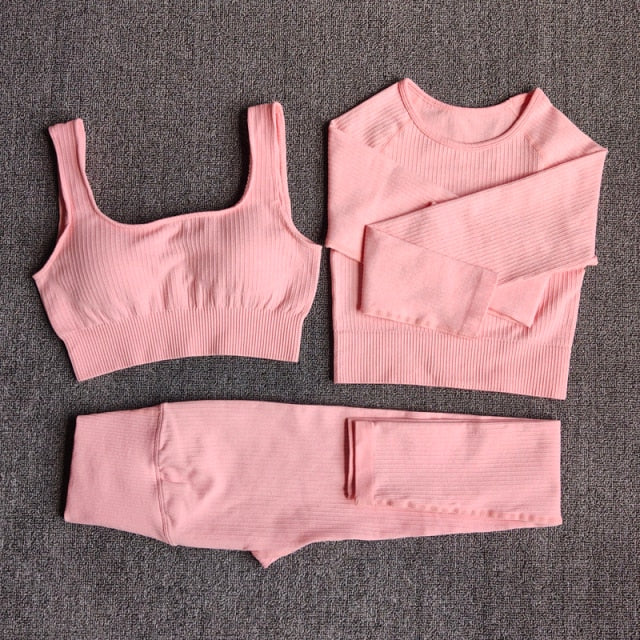 Women  Seamless Workout Yoga Suit