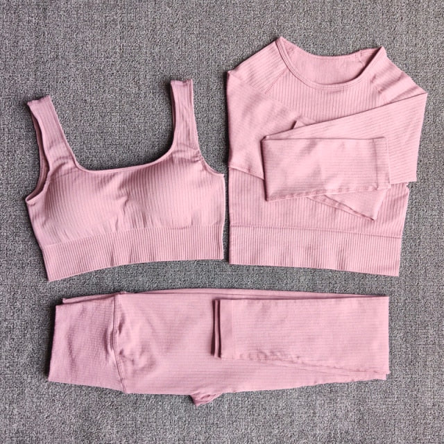 Women  Seamless Workout Yoga Suit