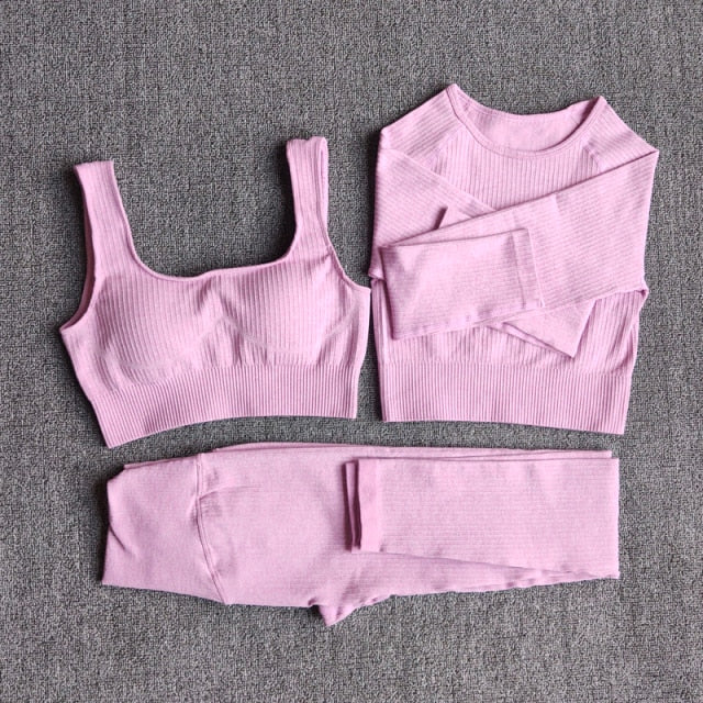 Women  Seamless Workout Yoga Suit