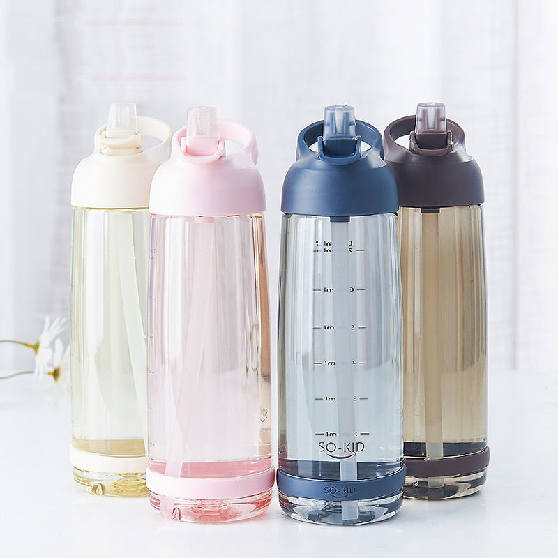 1000ml Outdoor Water Bottle with Straw