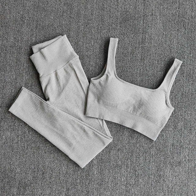 Women  Seamless Workout Yoga Suit