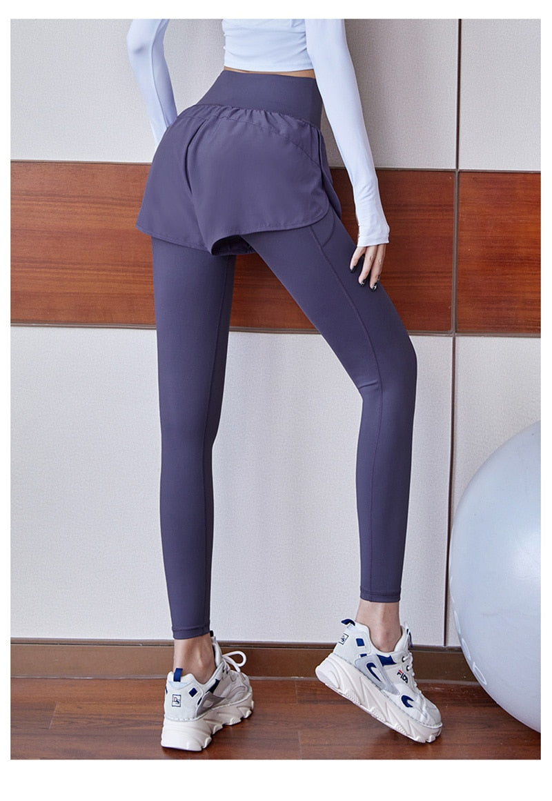 Two Pieces High Waist Fitness Yoga Pants