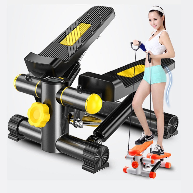 Running machine stepper elliptical trainer