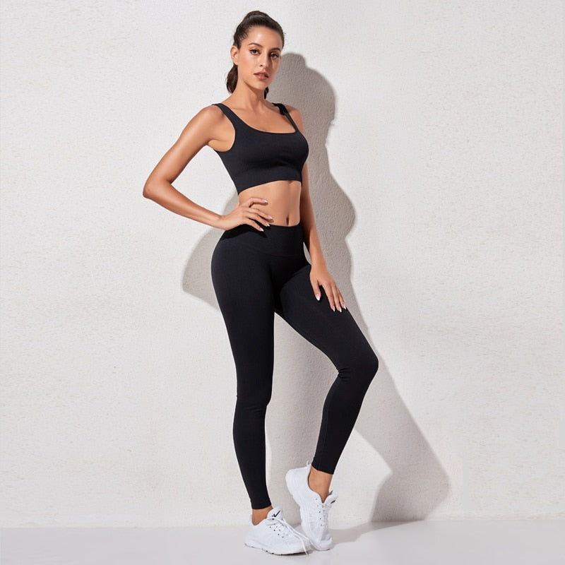 Women  Seamless Workout Yoga Suit