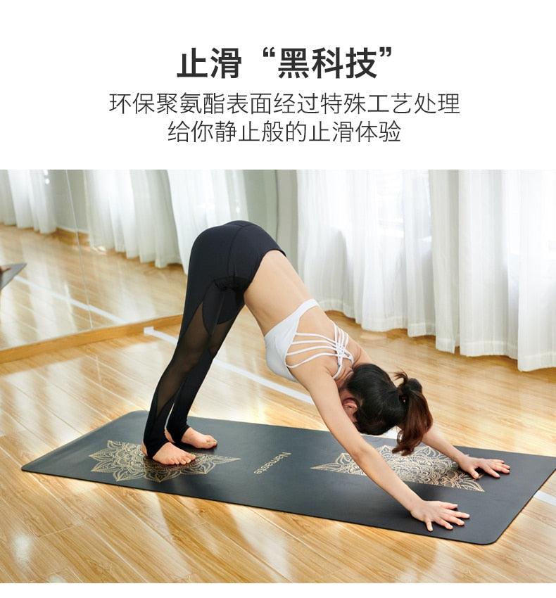 Natural rubber yoga mat  non-slip - Medibolic