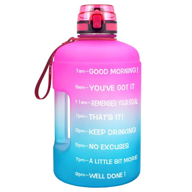 1 Gallon Water Bottle With Time Markings Filter Net