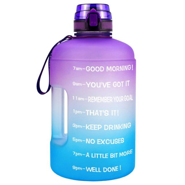 1 Gallon Water Bottle With Time Markings Filter Net