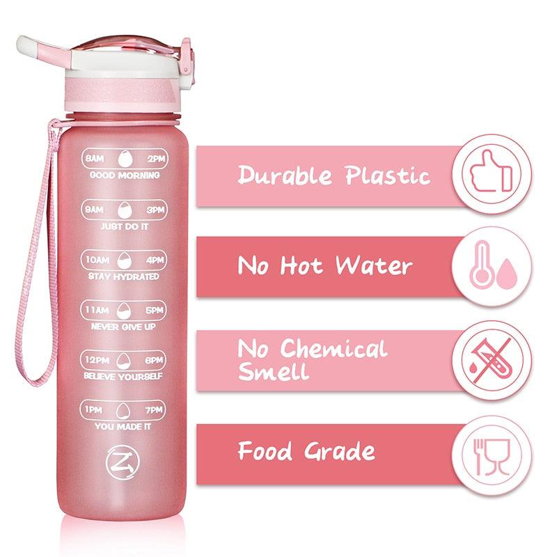 32oz Motivational Water Bottle with Time Marker - Medibolic