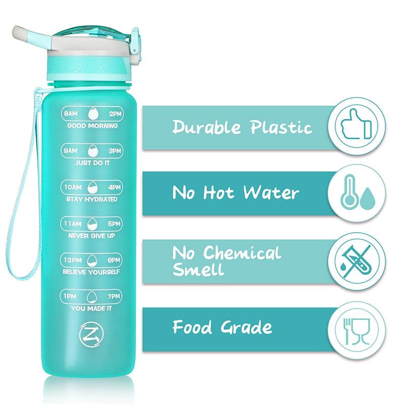 32oz Motivational Water Bottle with Time Marker - Medibolic