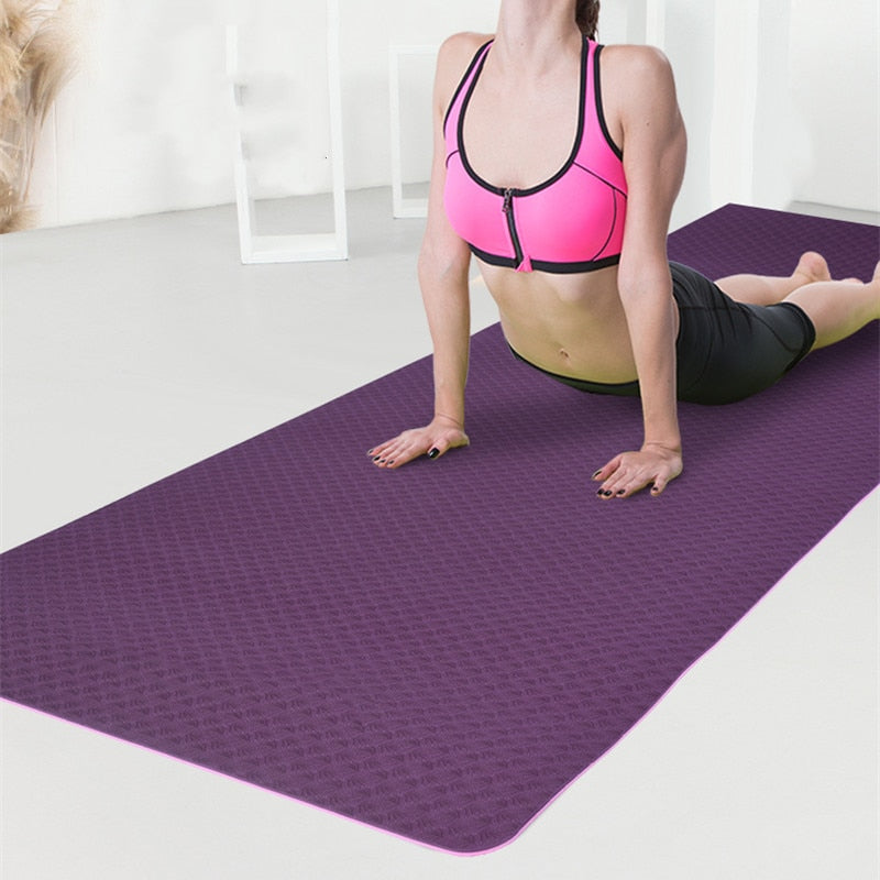 1830 * 610 * 6mm TPE two-color yoga mat