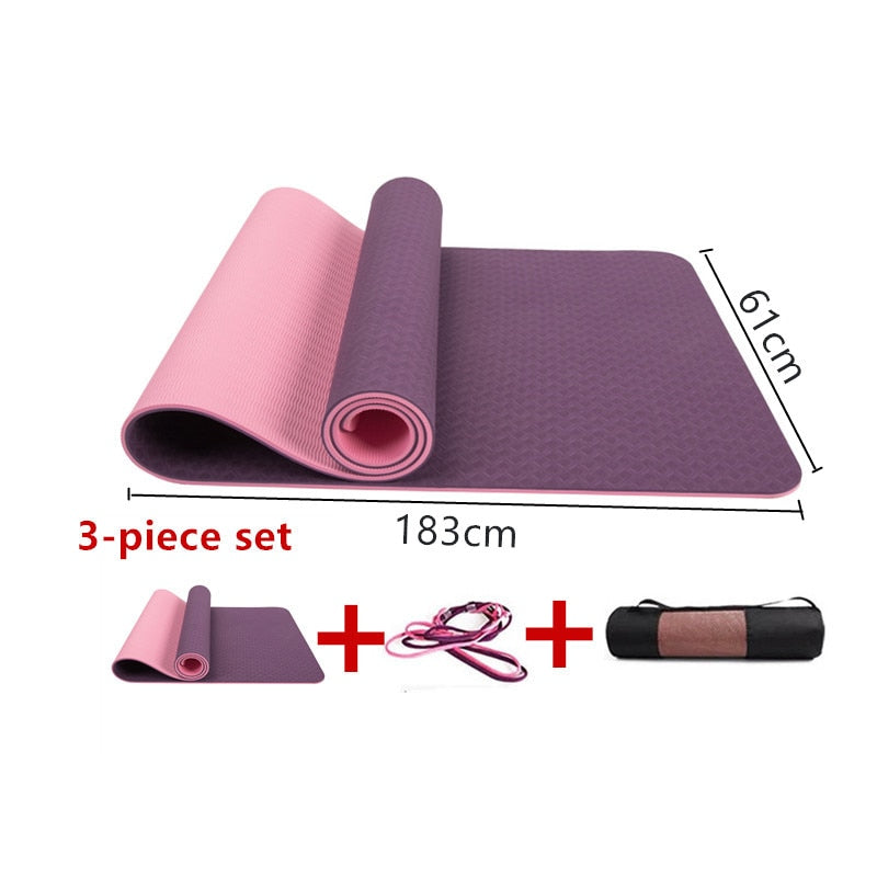 1830 * 610 * 6mm TPE two-color yoga mat