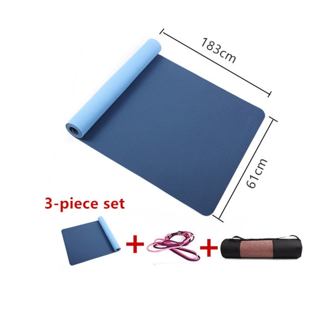 1830 * 610 * 6mm TPE two-color yoga mat