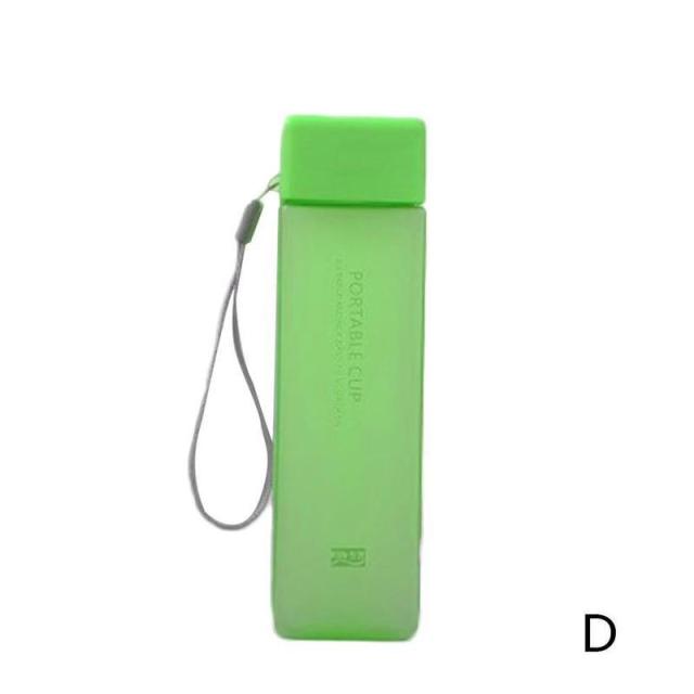 Square Frosted Water Bottle With Rope