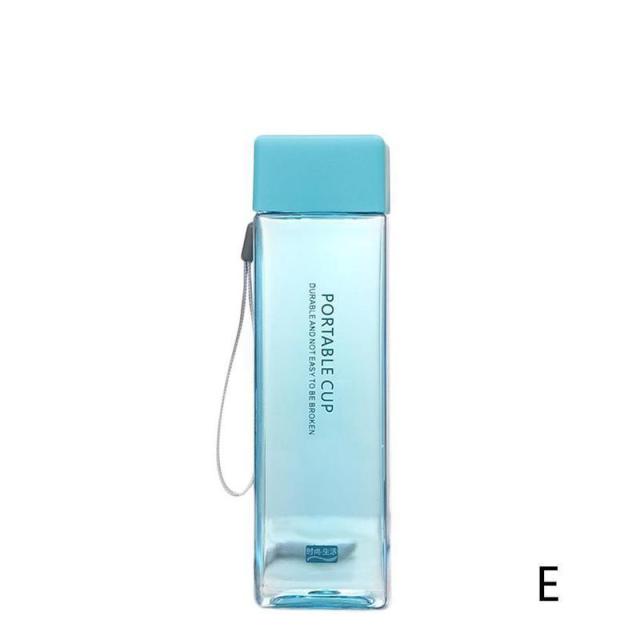 Square Frosted Water Bottle With Rope