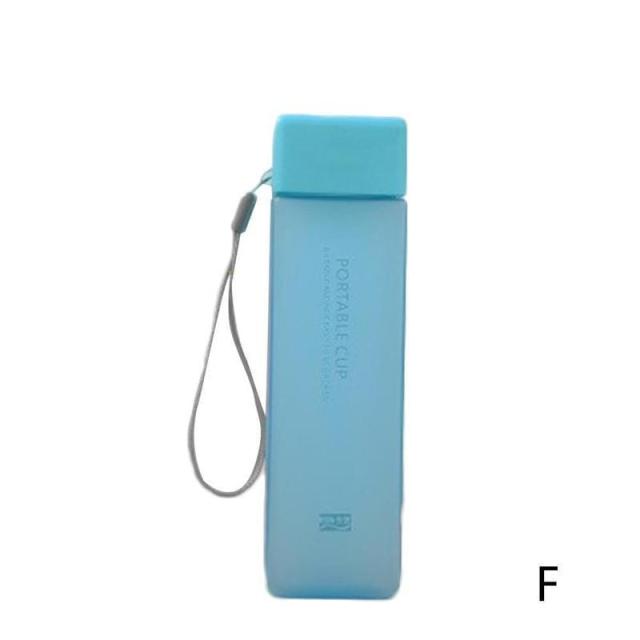 Square Frosted Water Bottle With Rope