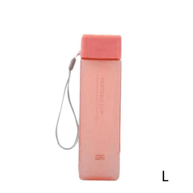 Square Frosted Water Bottle With Rope