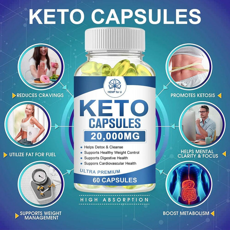 60pcs Keto Capsules Weight Loss Diet Supplement - Medibolic