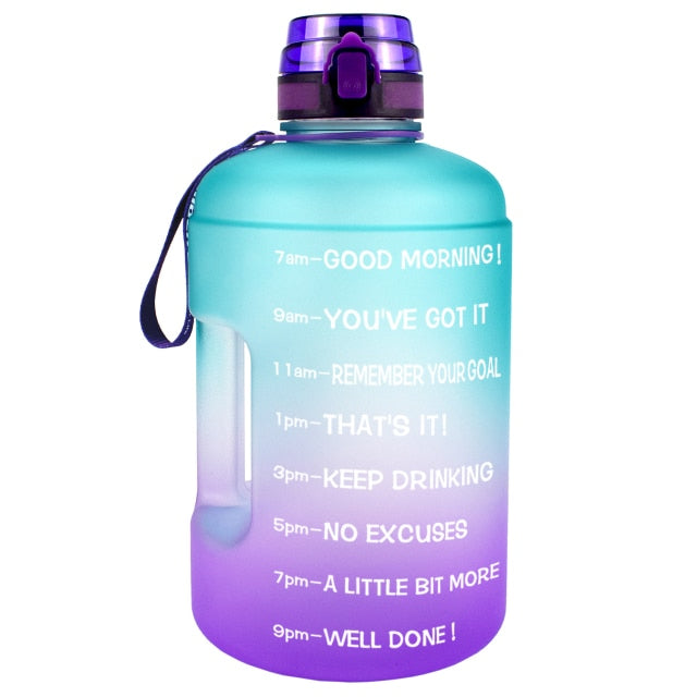 1 Gallon Water Bottle With Time Markings Filter Net