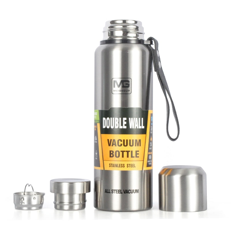 Stainless Steel Double-Wall Thermos Bottle