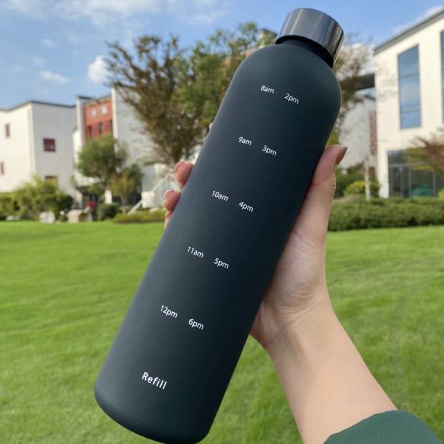 1L Water Bottle With Time Marker