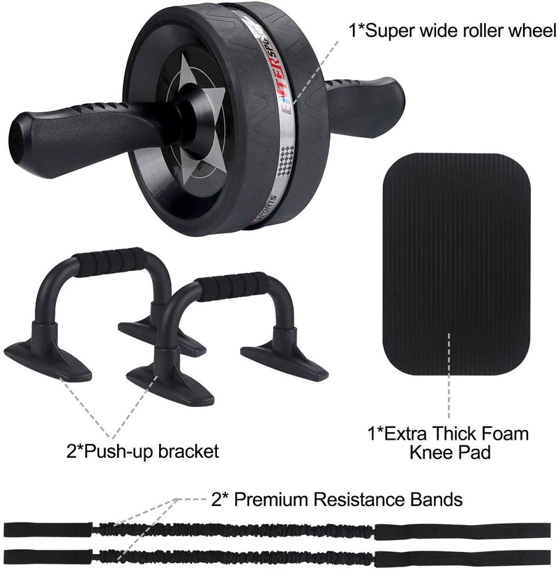 6-in-1 Exercise Roller Wheel Kit - Medibolic