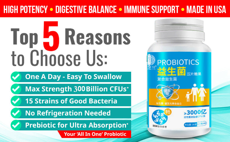 300 Billions CFU Probiotics Weight Loss Products